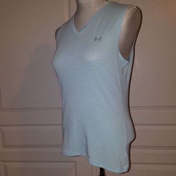 Under Armour Tops Light Blue Under Armour Sleeveless Tee Poshmark